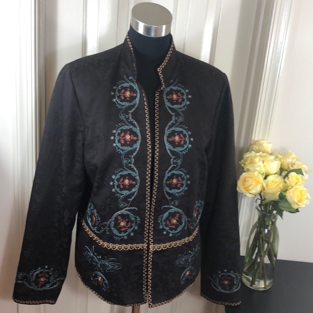 Coldwater Creek embroidered embellished all cotton